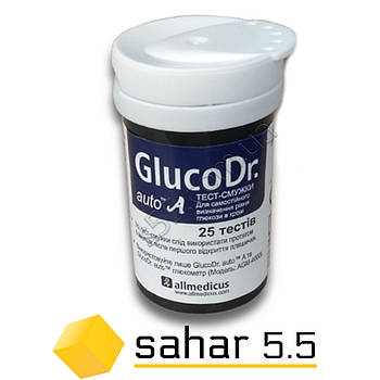 Смужки для глюкометра Глюко Доктор Ауто - 25шт - GlucoDr. Auto A