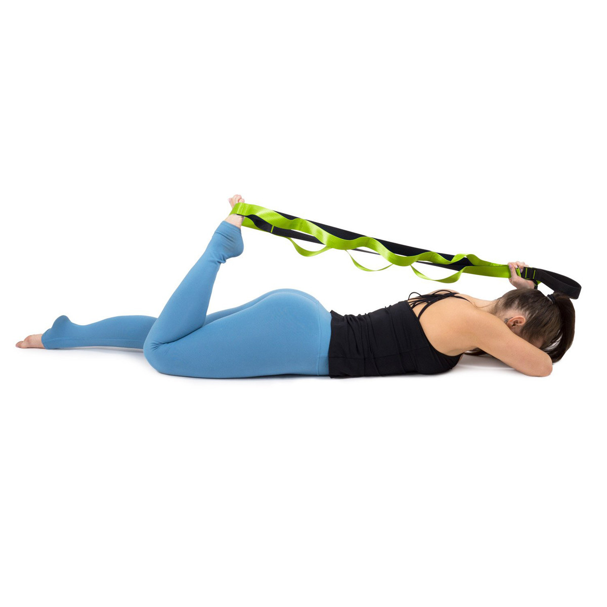 Ремень для стретчинга Prosource Multi-Loop Stretching Strap (PS-2019-black/green), зелёный - фото 3 - id-p1165710705