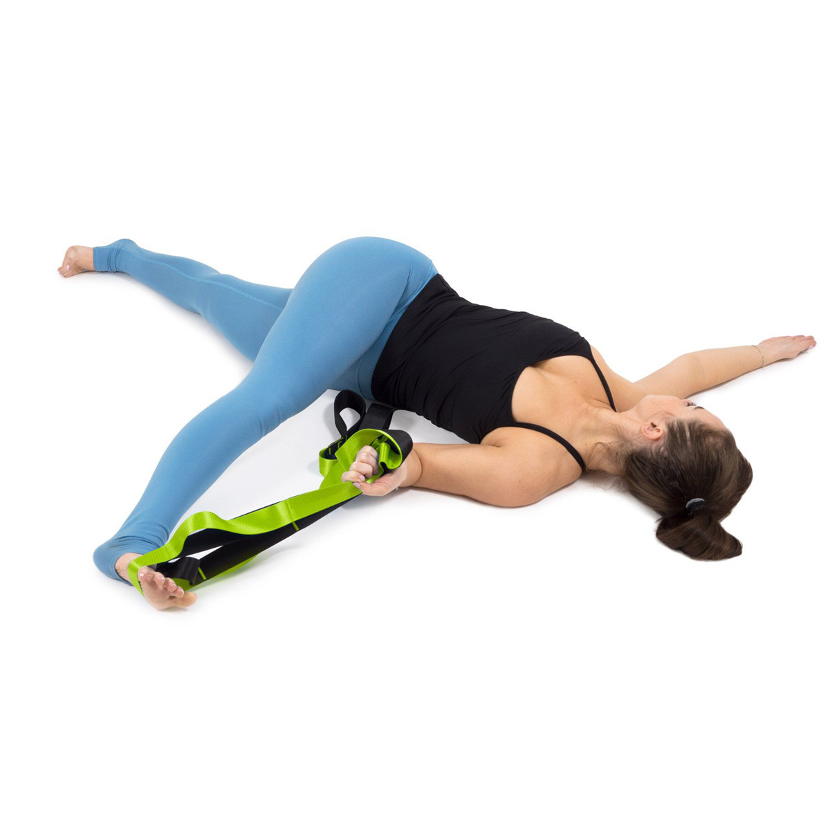 Ремень для стретчинга Prosource Multi-Loop Stretching Strap (PS-2019-black/green), зелёный - фото 5 - id-p1165710705