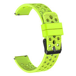 Спортивний ремінець з перфорацією Primo для годинника Samsung Galaxy Watch 3 41mm (SM-R850) - Lime