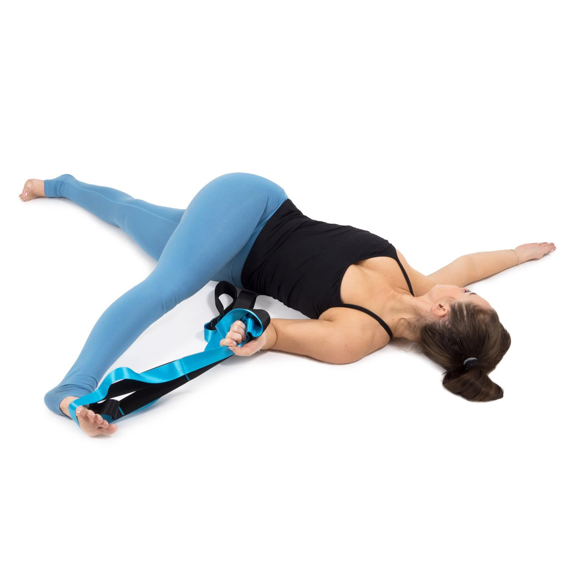Ремень для стретчинга Prosource Multi-Loop Stretching Strap (PS-2019-black/blue), голубой - фото 2 - id-p1165716443