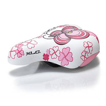 Сідло XLC SA-C02 дитяче, 180x145 мм, біло-рожеве, 303г