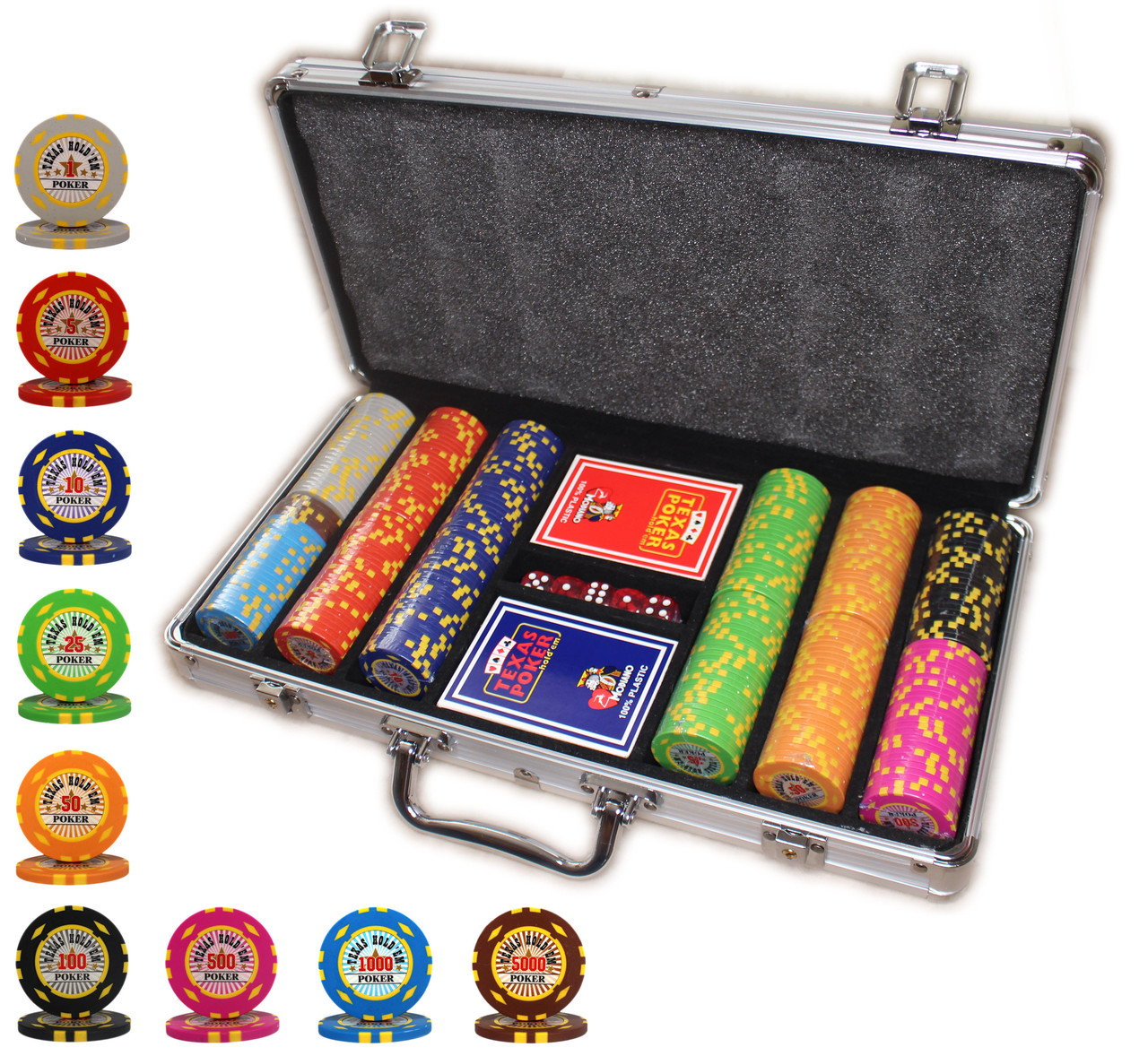 Набір для покеру "Texas Holdem Poker" 300 фішок номіналом
