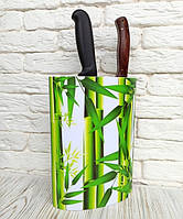 Подставка для ножей овальная, бамбук