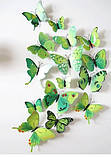 Набір метеликів із магнітом 12 шт (зелені), фото 2