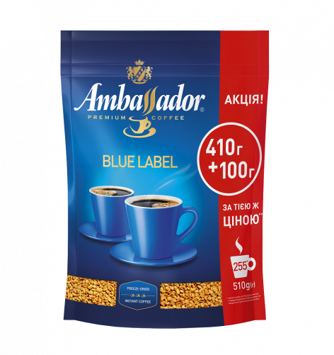 Кава розчинна Ambassador Blue Label, пакет 510г