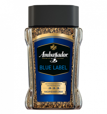 Кава розчинна Ambassador Blue Label, склобанка 190г