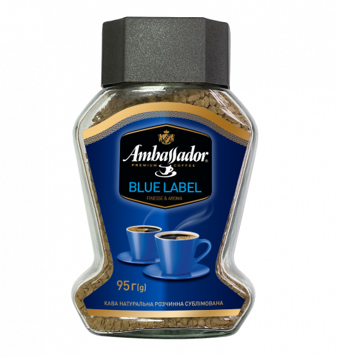 Кава розчинна Ambassador Blue Label, склобанка 95г