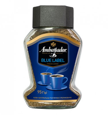 Кава розчинна Ambassador Blue Label, склобанка 95г