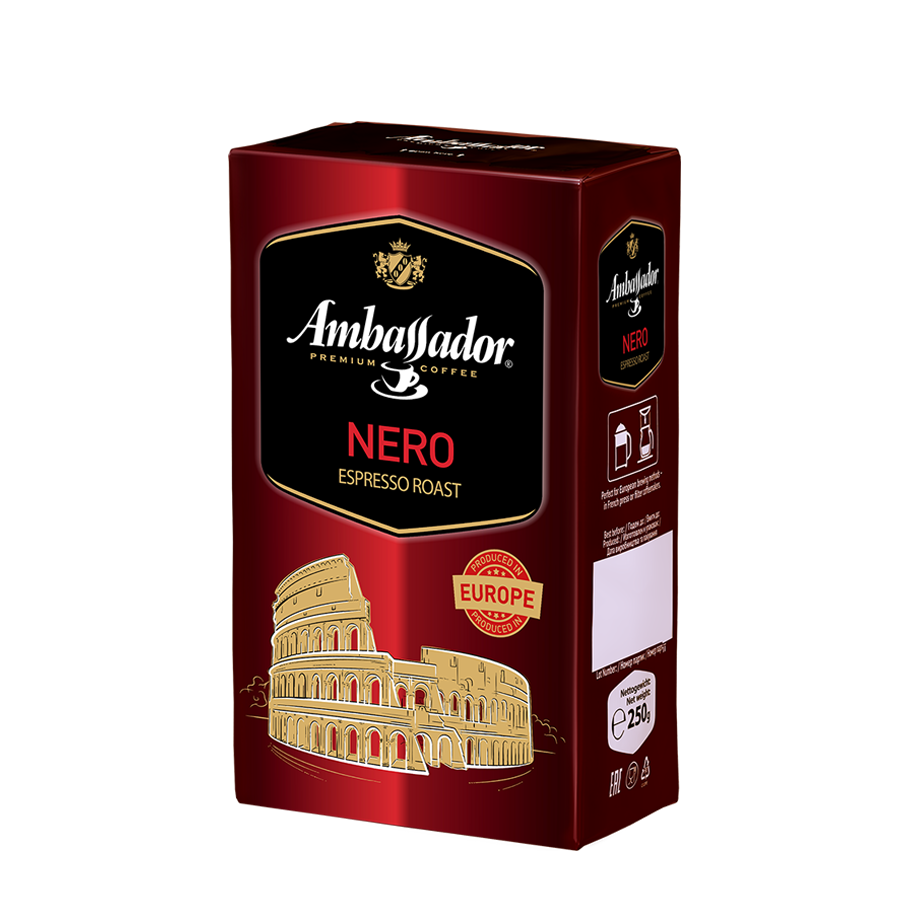 Кава мелена Ambassador Nero, вак.уп. 225г