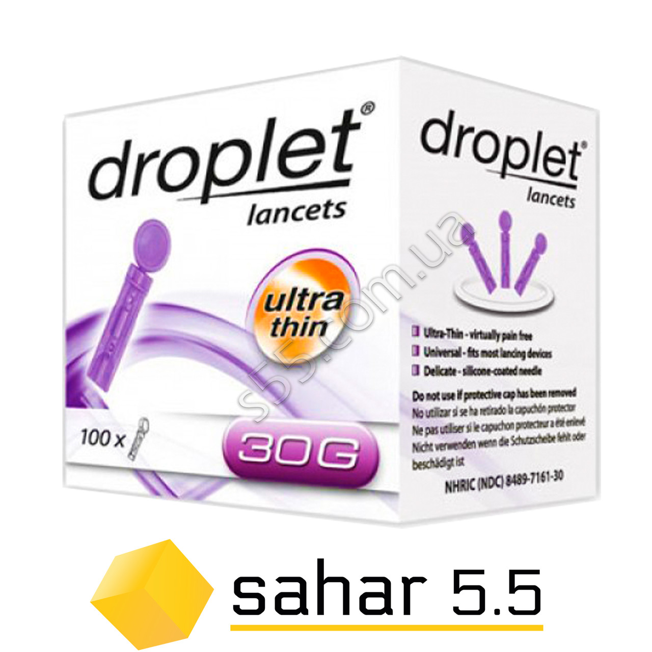 Ланцети Droplet 100шт.- 30G