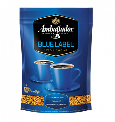 Кава розчинна Ambassador Blue Label, пакет 60г