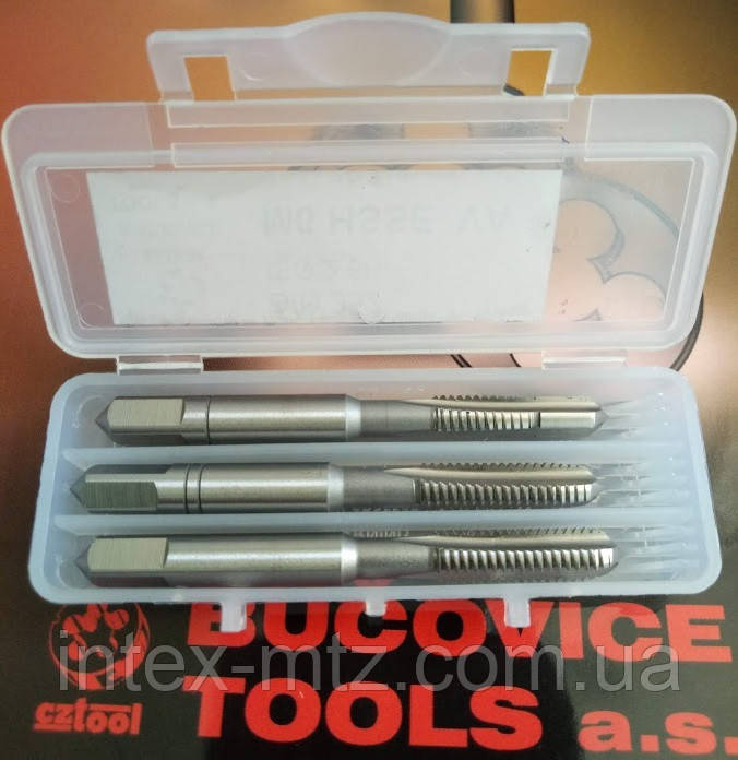 Метчик ручной М10х1,5 6H HSSE INOX DIN 352(комплект 3 шт) Bucovice tools XXX 100