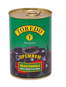 Маслини чорні без кісточок "Toredo" 280 г