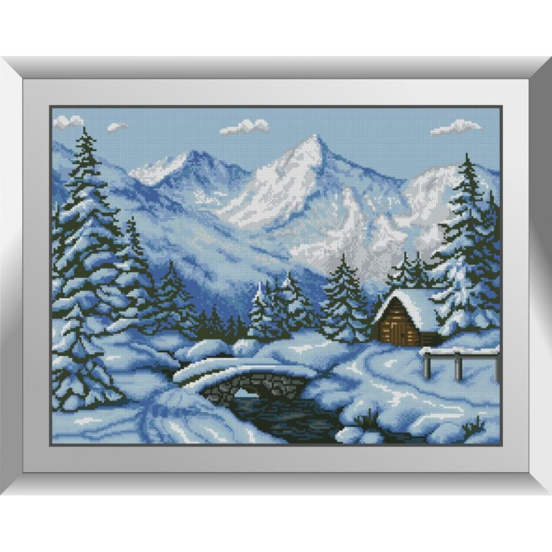 Алмазна мозаїка Засніжена галявина Dream Art 31517 (45 x 60 см)