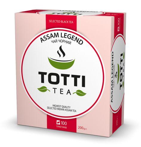 Чай чорний TOTTI Tea "Легендарний Ассам", пакетований, 100 шт по 2 р.