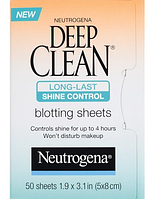 1, Косметическая салфетка для лица Neutrogena Deep Clean Shine Control Blotting Sheets, 50 штук