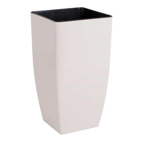 Вазон квадро 22*22*41 см біла троянда v15 л, фото 1