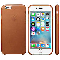 Чехол-накладка Apple Leather Case for iPhone 6S, Saddle Brown (MKXT2) Оригинал