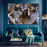 Модульна картина IDEAPRINT "Вовки в лісі", фото 2