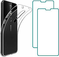 Чехол Nokia 6.1 Plus и Защитные Стекла (2 шт.)