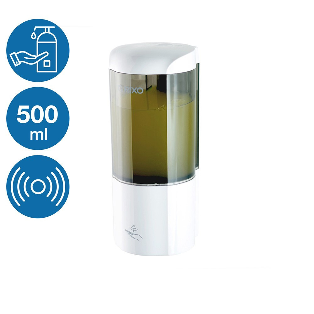 Сенсорний диспенсер для дезінфекції 0,5 л rixo dsa014w дозатор антисептика з антибактеріальною лампою, фото 1