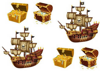 Вафельна картинка для кондитерських виробів Піратська (листок А4) 3