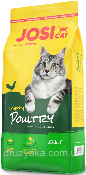 Сухий корм для котів преміум класу JosiCat Crunchy Poultry (Птиця), 10 кг