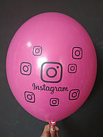 Латексна кулька з малюнком instagram фуксія 010 12" 30см Belbal ТМ Star