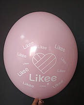 Латексна кулька з малюнком likee рожевий 004 12" 30см Belbal ТМ "Star"