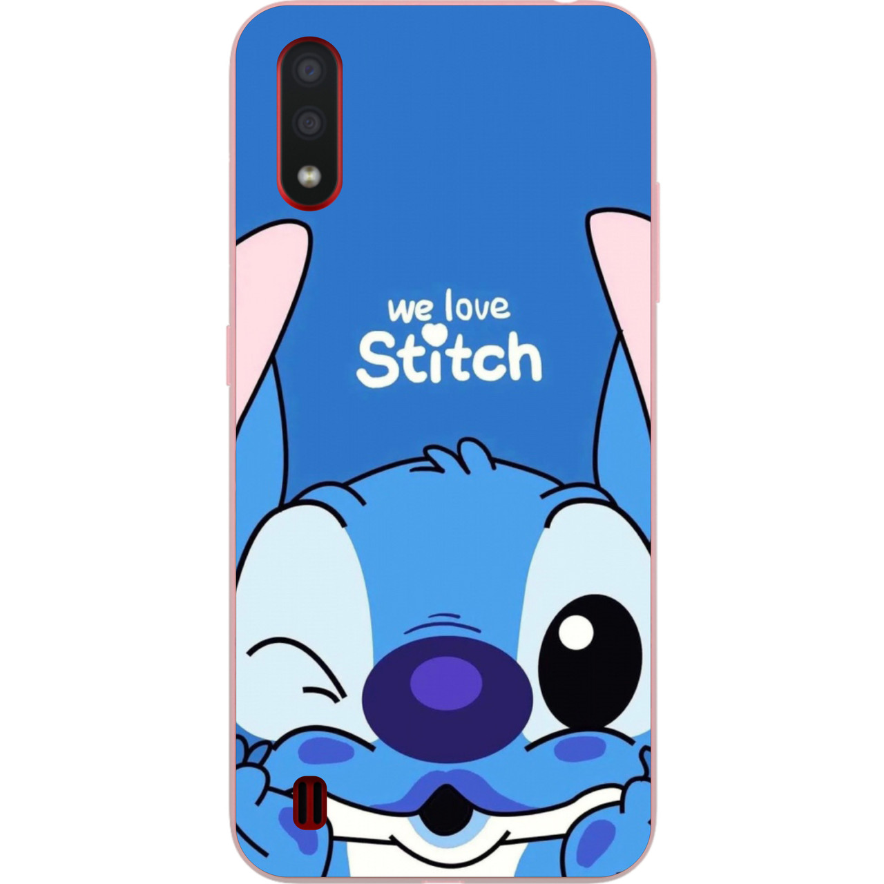 Чехол силиконовый для Samsung A01 Galaxy A015F с картинкой Стич