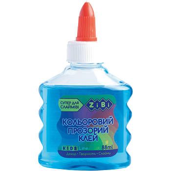 Клей Zibi ПРОЗРАЧНИЙ (для слаймів) синій, 88 мл