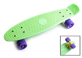 Penny Board 22 Original м'ятного кольору з фіолетовими колесами