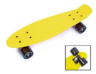 Скейтборд Penny Board Original 22 жовта дошка та чорні колеса