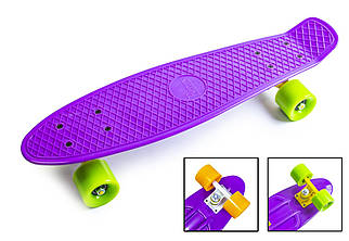 Penny Board Original 22 Пенні Борд фіолетовий салатові колеса