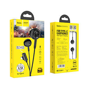 Навушники вкладиші HOCO Type-C з мікрофоном і одночасною зарядкою Earl Hi-Res L12  ⁇ 2A ⁇