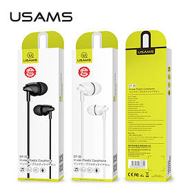 Навушники USAMS з мікрофном In-ear Plastic EP-39 1.2m