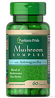 Mushroom Complex with Ashwagandha Puritan's Pride, 60 капсул