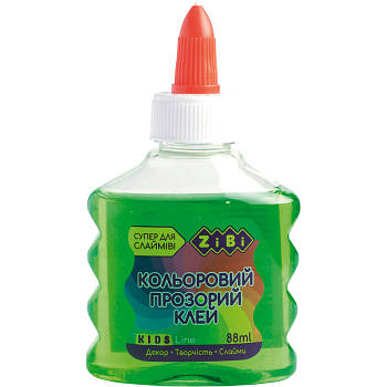 Клей Zibi ПРОЗРАЧНИЙ (для слаймів) зелений, 88 мл