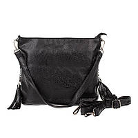 Сумка жіноча чорна через плече Spike