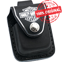 Чехол Zippo Harley-Davidson черный с петелькой на кнопке HDPBK