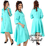 Літнє плаття-сорочка вільного крою в великих розмірах р. 48-54. Арт-2141/42, фото 2