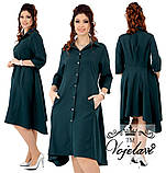 Літнє плаття-сорочка вільного крою в великих розмірах р. 48-54. Арт-2141/42, фото 3