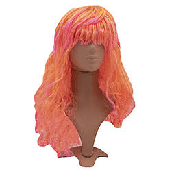 Карнавальна перука, 48-50 см, помаранчевий, синтетичне волокно (461806)