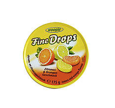 Льодяники Woogie Fine Drops Zitronen & Orangen, 175 гр.
