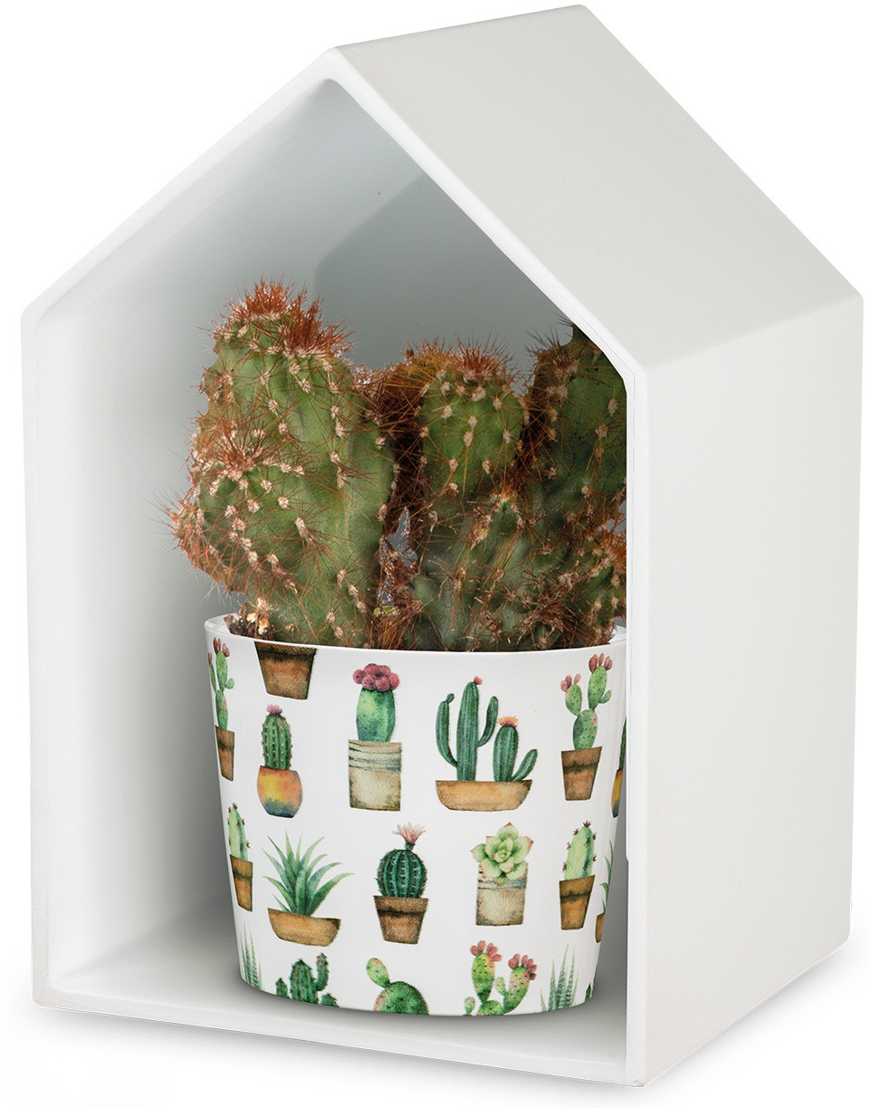 Декор на стіну PLANT HOME, кераміка, 16х15х24 см, білий, 73314, фото 1