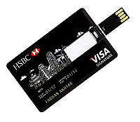 Флешка - в виде кредитной карты VISA HSBC черный 16GB