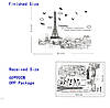 Вінілові наклейки на стіну, в офіс, в школу "ПАРІЖ" 82 см*103 см, Ейфелева Вежа (лист 60 см*90см), фото 6