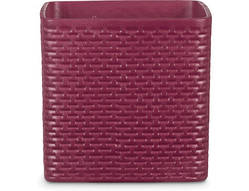 Кашпо для квітів Modern, кераміка, 18", бургунді куб 62764
