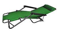 Складний лежак ACRYLIC ZIE зелений садовий пляжний дачний, фото 4